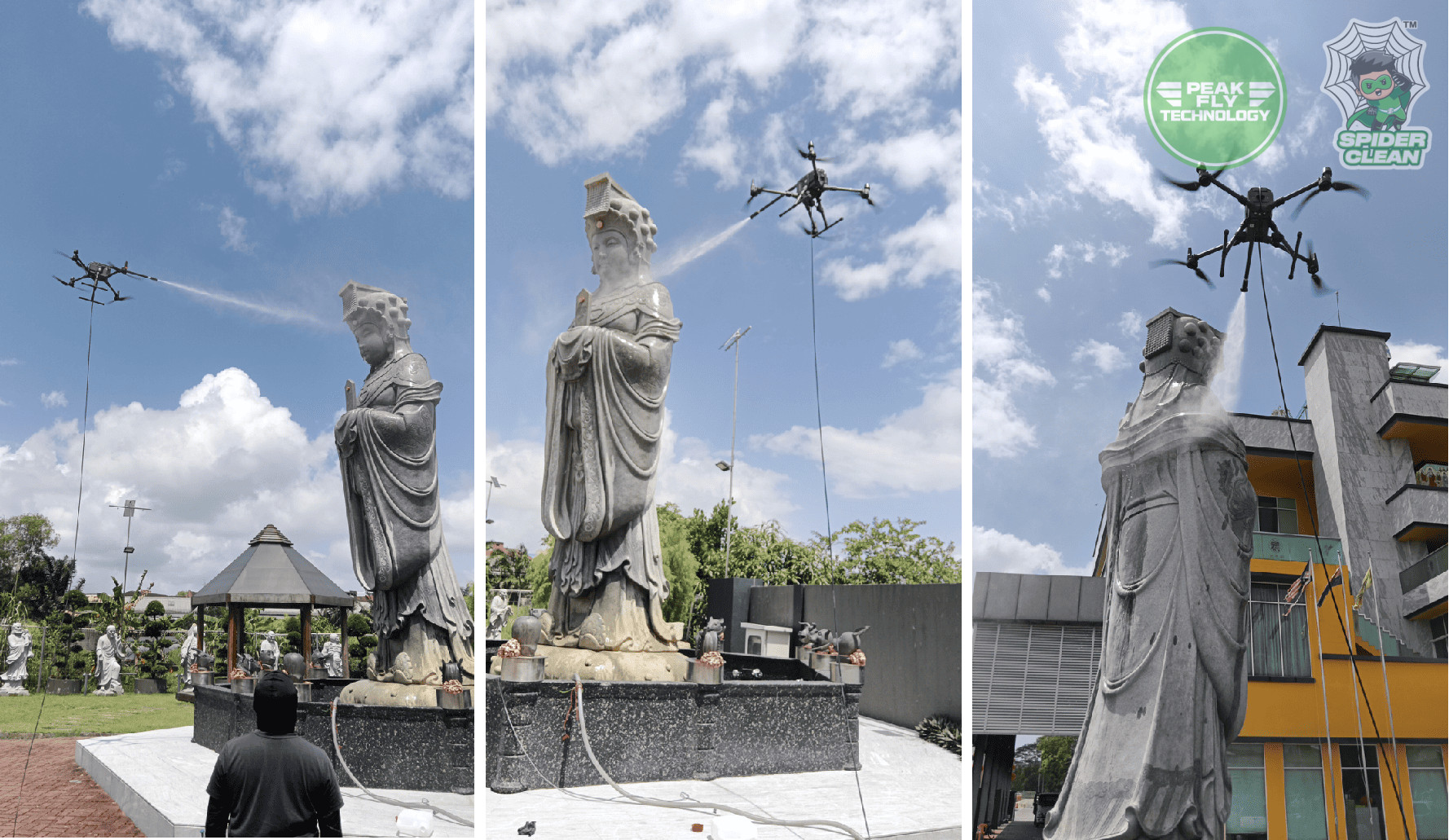 Peak Fly Technology (M) Sdn. Bhd. | Project - Outdoor Statue & Structure Cleaning